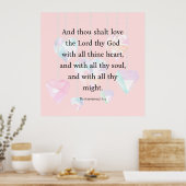 Deuteronomie 6:5 poster (Keuken)