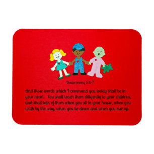 Deuteronomie 6:6-7 en deze woorden die ik bevel magneet