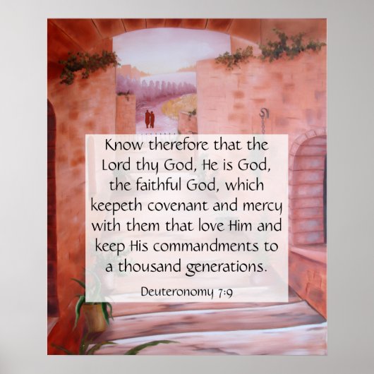 Deuteronomie 7:9 poster (Voorkant)