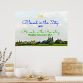 Deuteronomie Bijbelvers die ik gezegend ben Poster (Keuken)