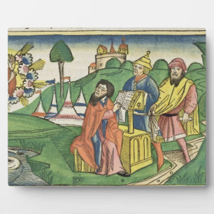 Deuteronomie: Frontispiece waarin God de L maakt Fotoplaat