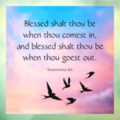 Deuteronomium 28:6 raamsticker (Vel 3)