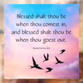 Deuteronomium 28:6 raamsticker (Vel 2)