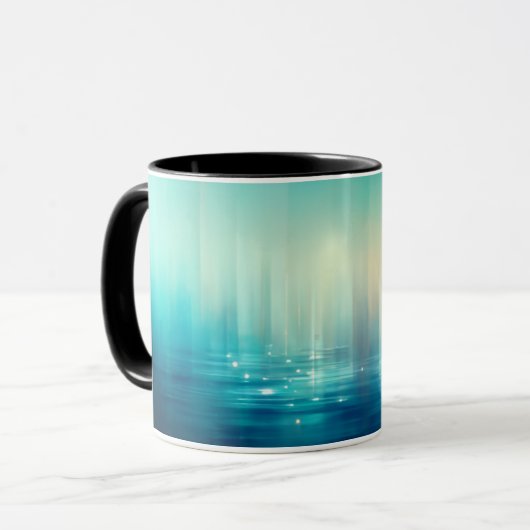 Deuteronomium 31:6 niet bang bijbel vers blauw mok (Voorkant links)