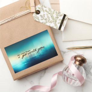 Deuteronomium 31:6 niet bang bijbel vers blauw rechthoekige sticker