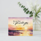 Deuteronomium 31:6 Vrees niet Ik ga met u Bijbel Briefkaart (Staand voorkant)