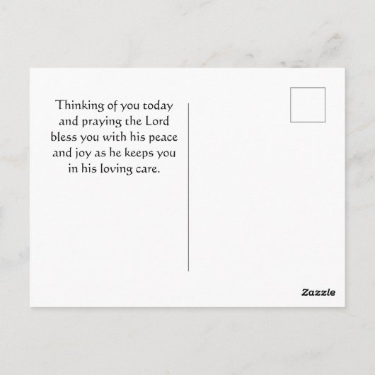 Deuteronomium 31:6 Vrees niet Ik ga met u Bijbel Briefkaart (Achterkant)