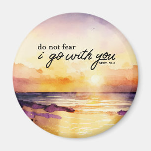 Deuteronomium 31:6 Vrees niet Ik ga met u Bijbel Magneet