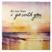 Deuteronomium 31:6 Vrees niet Ik ga met u Bijbel Tegeltje (Voorkant)