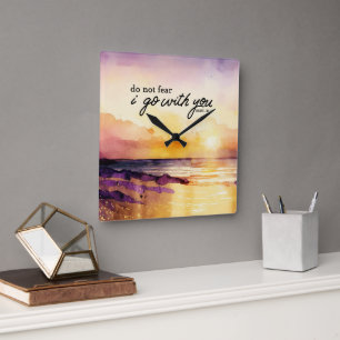 Deuteronomium 31:6 Vrees niet Ik ga met u Bijbel Vierkante Klok