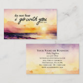 Deuteronomium 31:6 Vrees niet Ik ga met u Bijbel Visitekaartje (Voorkant / Achterkant)