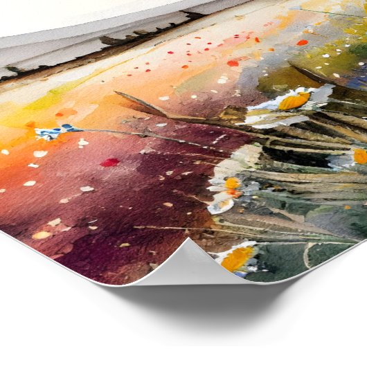 Deuteronomium 31:8, Bijbeltekst Muurkunst Poster (Hoek)