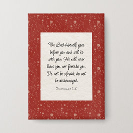 Deuteronomium 31:8 Bijbelvers Afbeelding Button