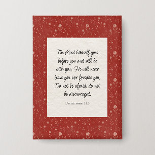 Deuteronomium 31:8 Bijbelvers Afbeelding Button