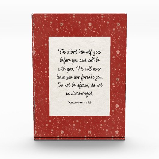 Deuteronomium 31:8 Bijbelvers Afbeelding Fotoblokken (Voorkant)