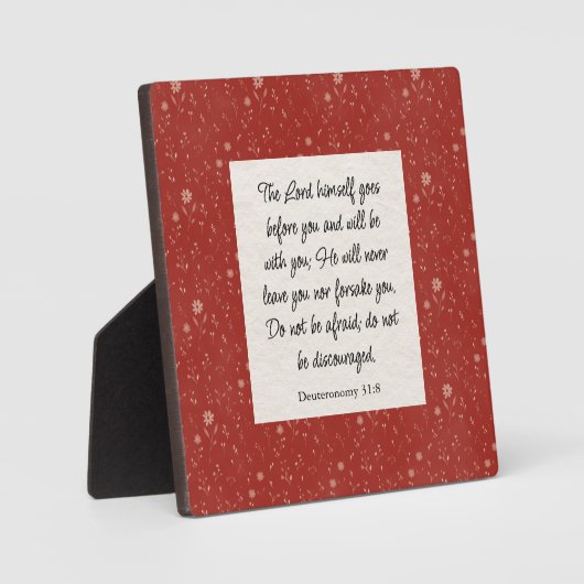 Deuteronomium 31:8 Bijbelvers Afbeelding Fotoplaat (Voorkant)