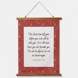 Deuteronomium 31:8 Bijbelvers Afbeelding Hangend Wandkleed