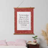 Deuteronomium 31:8 Bijbelvers Afbeelding Hangend Wandkleed (Slaapkamer)