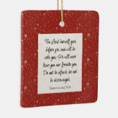 Deuteronomium 31:8 Bijbelvers Afbeelding Keramisch Ornament (Rechts)