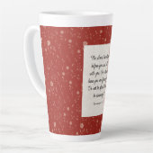 Deuteronomium 31:8 Bijbelvers Afbeelding Latte Mok (Linkerhoek)