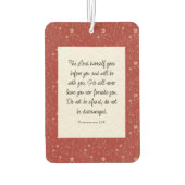 Deuteronomium 31:8 Bijbelvers Afbeelding Luchtverfrisser (Achterkant)