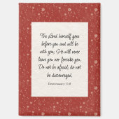 Deuteronomium 31:8 Bijbelvers Afbeelding Magneet (Voorkant)