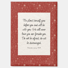 Deuteronomium 31:8 Bijbelvers Afbeelding Magneet