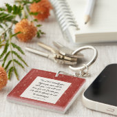 Deuteronomium 31:8 Bijbelvers Afbeelding Papier se Sleutelhanger (Voorkant Rechts)