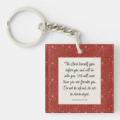 Deuteronomium 31:8 Bijbelvers Afbeelding Papier se Sleutelhanger (voorkant)