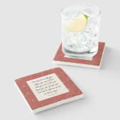 Deuteronomium 31:8 Bijbelvers Afbeelding Papier se Stenen Onderzetter (Zijkant)