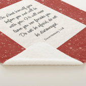 Deuteronomium 31:8 Bijbelvers Afbeelding Sherpa Deken (3/4)