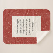 Deuteronomium 31:8 Bijbelvers Afbeelding Sherpa Deken (Voorkant (horizontaal))