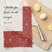 Deuteronomium 31:8 Bijbelvers Afbeelding Theedoek (Quarter Fold)