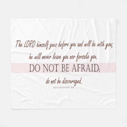 Deuteronomium 31 fleece deken (Voorkant (Horizontaal))