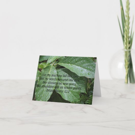 Deuteronomium 32:2 kaart (Voorkant)