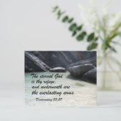 Deuteronomium 33:27 briefkaart (Staand voorkant)