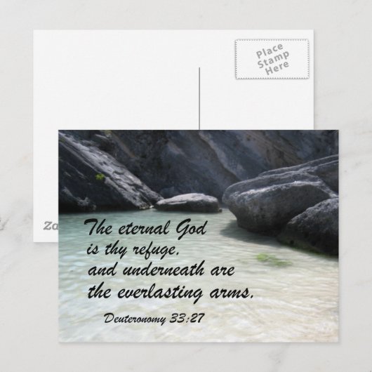 Deuteronomium 33:27 briefkaart (Voorkant / Achterkant)