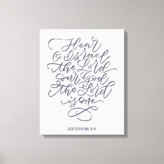 Deuteronomium 6:4 canvas afdruk (Voorkant)
