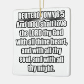 Deuteronomium 6:5 KJV Bijbel Verse Keramisch Ornament (Links)