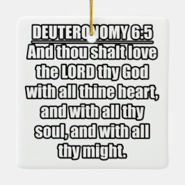 Deuteronomium 6:5 KJV Bijbel Verse Keramisch Ornament