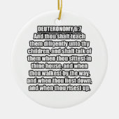 Deuteronomium 6:7 KJV Bijbel Verse Keramisch Ornament (Voorkant)