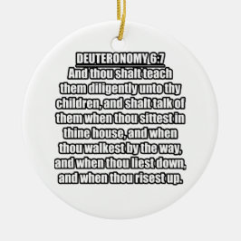 Deuteronomium 6:7 KJV Bijbel Verse Keramisch Ornament