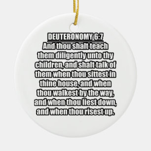 Deuteronomium 6:7 KJV Bijbel Verse Keramisch Ornament