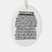 Deuteronomium 6:7 KJV Bijbelvers Keramisch Ornament (Rechts)