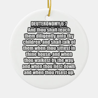 Deuteronomium 6:7 KJV Bijbelvers Keramisch Ornament