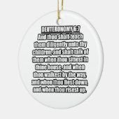 Deuteronomium 6:7 KJV Bijbelvers Keramisch Ornament (Links)
