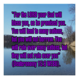 Deuteronomy 15:6 WEBU Perfect Poster