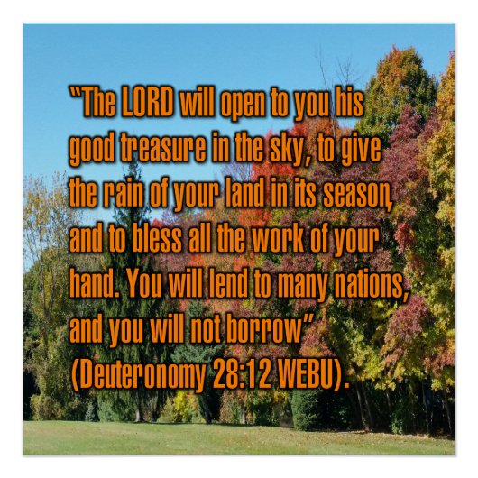 Deuteronomy 28:12 WEBU Perfect Poster (Voorkant)