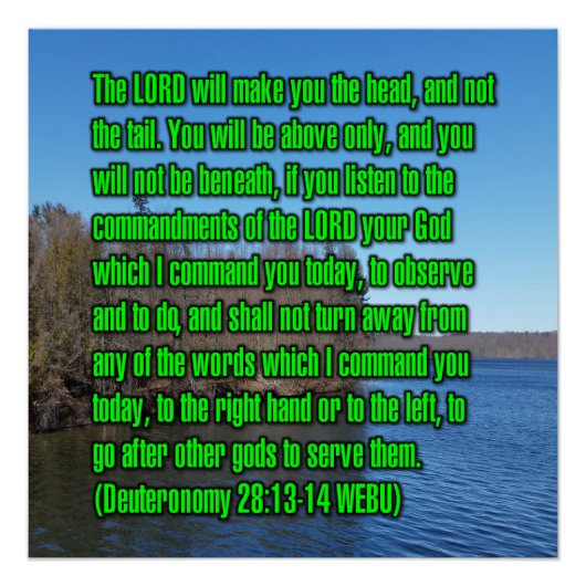 Deuteronomy 28:13-14 WEBU Perfect Poster (Voorkant)
