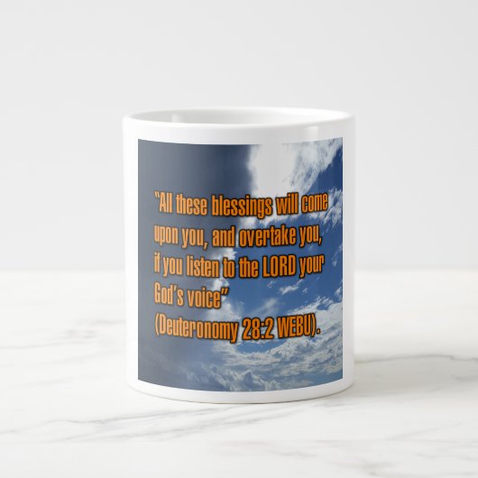 Deuteronomy 28:2 WEBU Mug Grote Koffiekop (Voorkant)